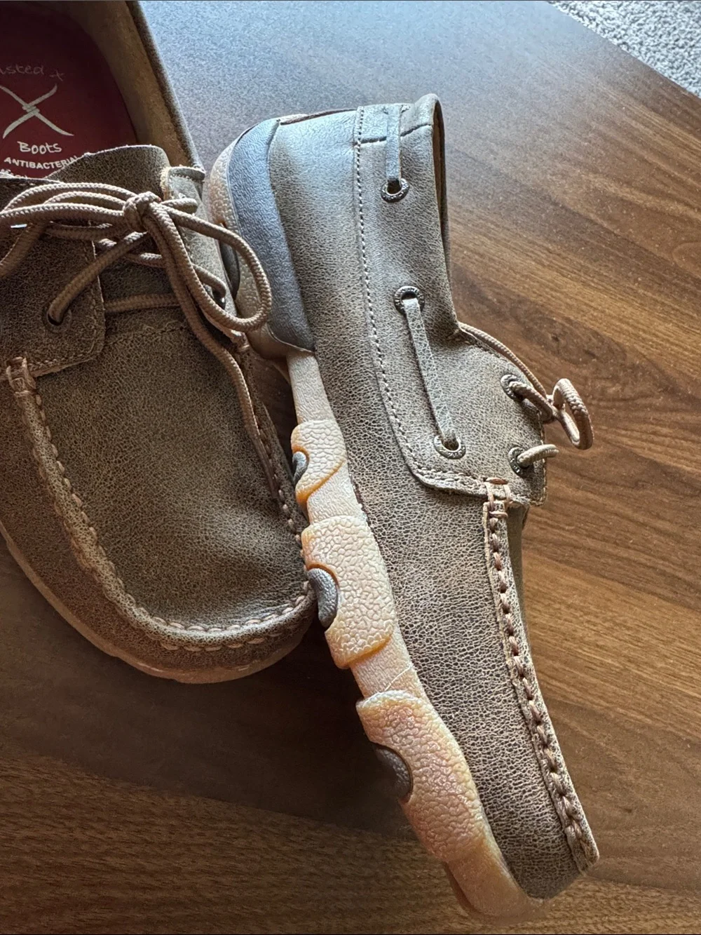 Twisted X Men’s Tan Suede Boat Shoes